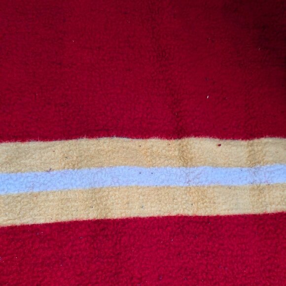 Biederlack Florida Panthers Throw Blanket Fleece Blue Red Made in USA - Picture 3 of 11